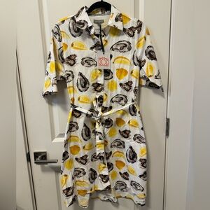 Katie Kime Oyster Shirt Dress